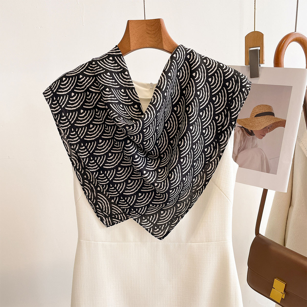 Bandana Cotton - 68cm Nowa Wiosenna Damska Bawełniana Apaszka