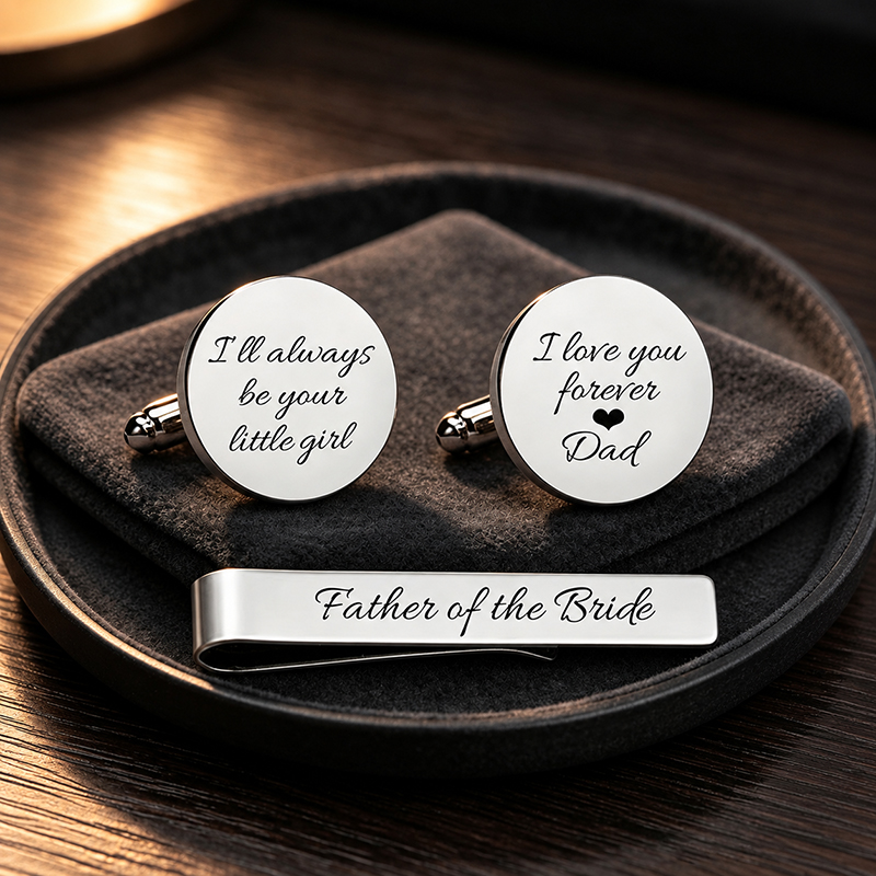 Tie Bar Set Gift - Zestaw spinki do mankietów i klamry