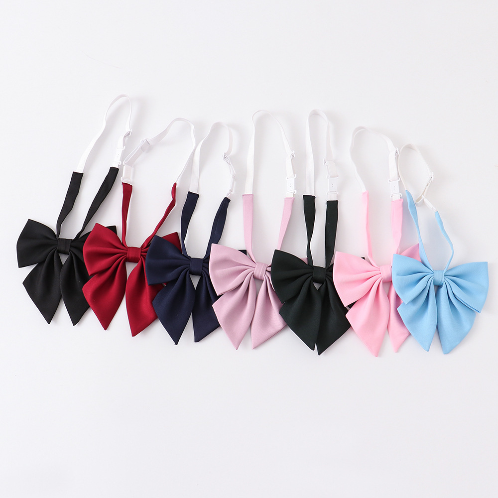 Bow Tie Pre Tied - Modne muszki JK, jednolite różowe, niebieskie,