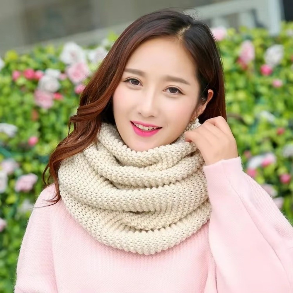 Ciepły, jednolity kolor, szal  – Infinity Scarf Knit recenzja i cena