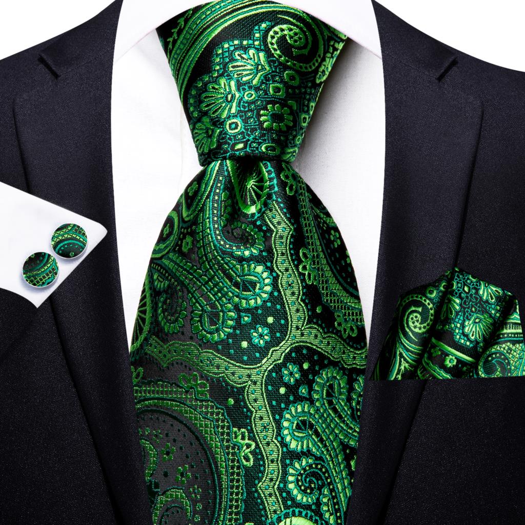 Paisley paski zielona jedwabna – Silk Tie Striped recenzja i cena