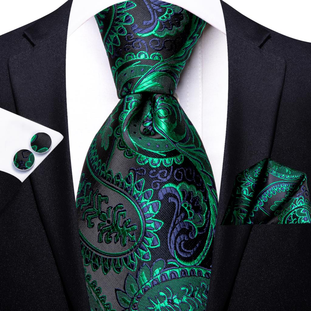 Paisley paski zielona jedwabna – Silk Tie Striped recenzja i cena